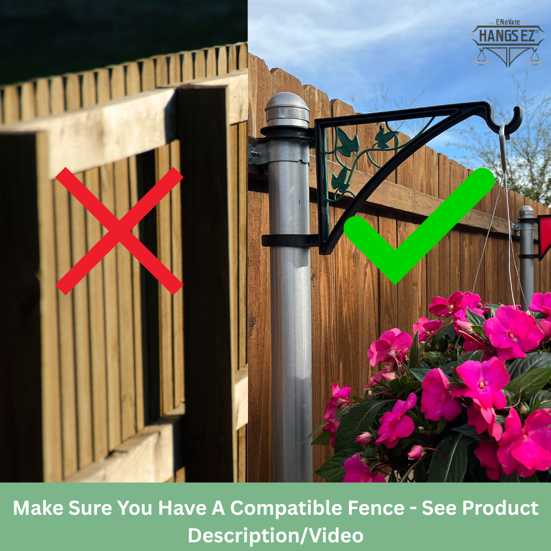 ENoVate Hangs EZ Fence Post Hanger - Ivy Insert