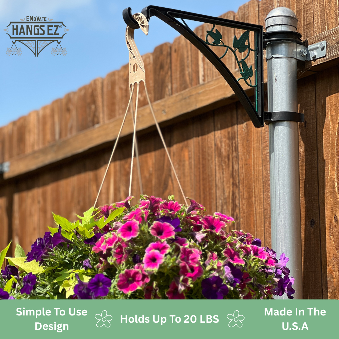 ENoVate Hangs EZ Fence Post Hanger - Ivy Insert