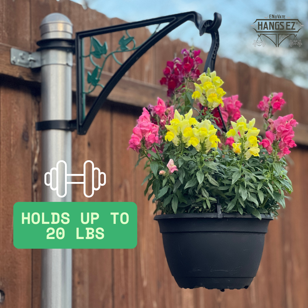 post for hanging plants ENoVate Hangs EZ Fence Post Hanger