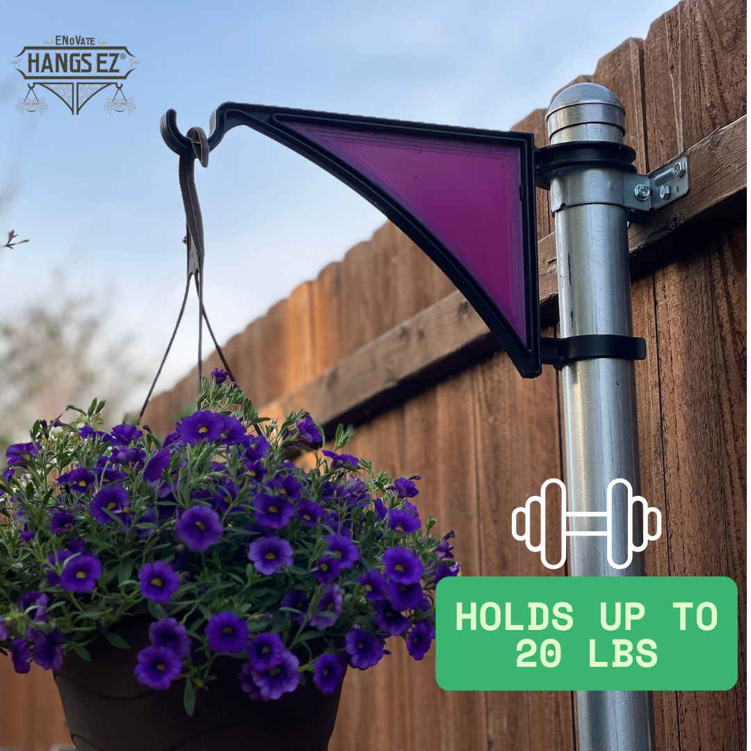 hanging plant fence hooks ENoVate Hangs EZ Fence Post Hanger
