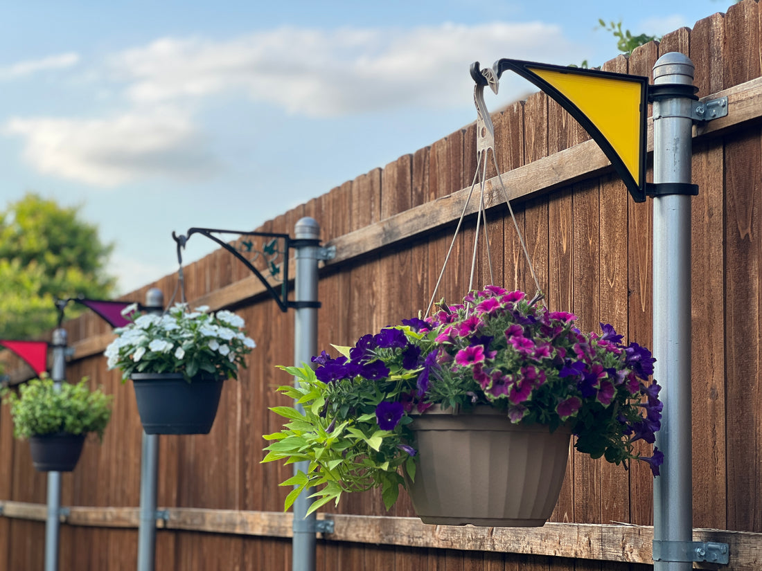 The Hangs EZ being installed on a fence using our 3 step EZ process.